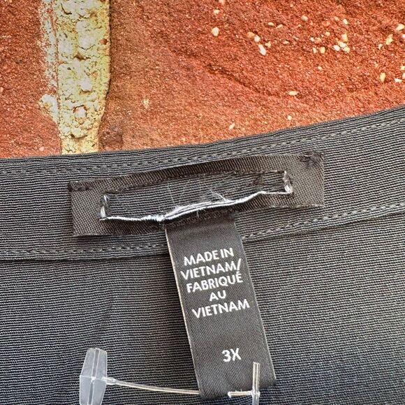 Eileen Fisher $248 Loose Fit Midi Tunic Dress charcoal gray 3X - Picture 2 of 8